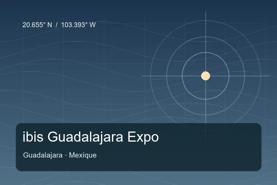Illustrierter geografischer Orientierungspunkt für ibis Guadalajara Expo in Guadalajara