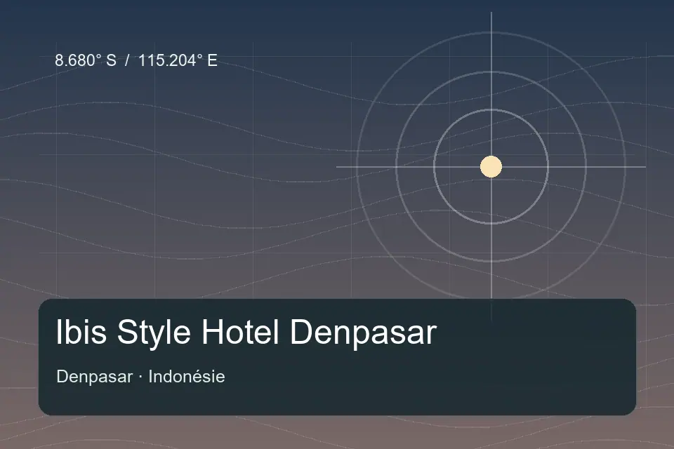 Illustrated geographic marker for Ibis Style Hotel Denpasar in Denpasar
