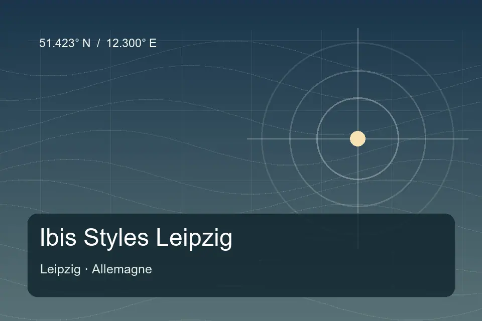 Illustrierter geografischer Orientierungspunkt für Ibis Styles Leipzig in Leipzig