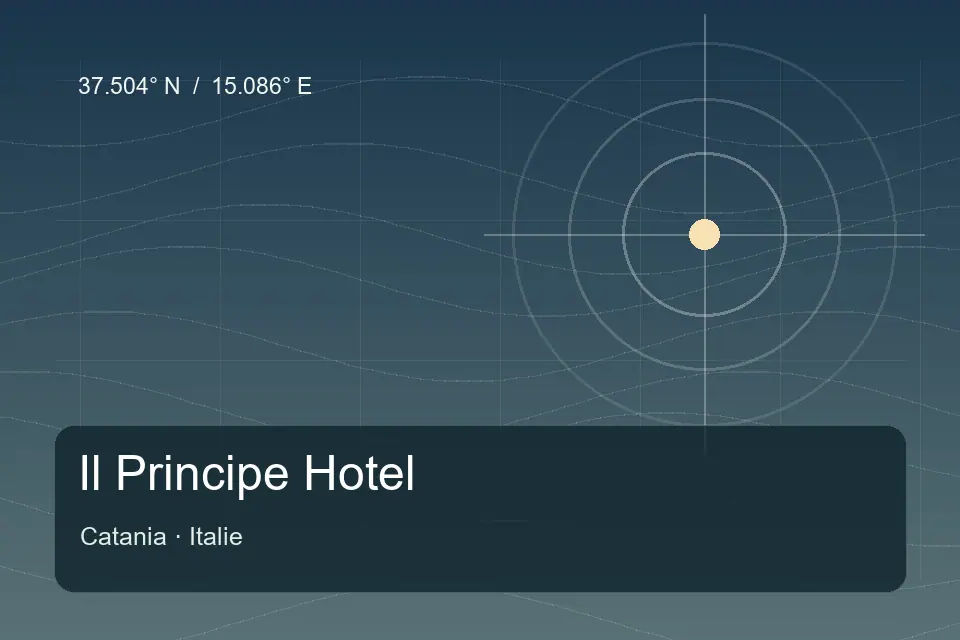 Riferimento geografico illustrato di Il Principe Hotel a Catania