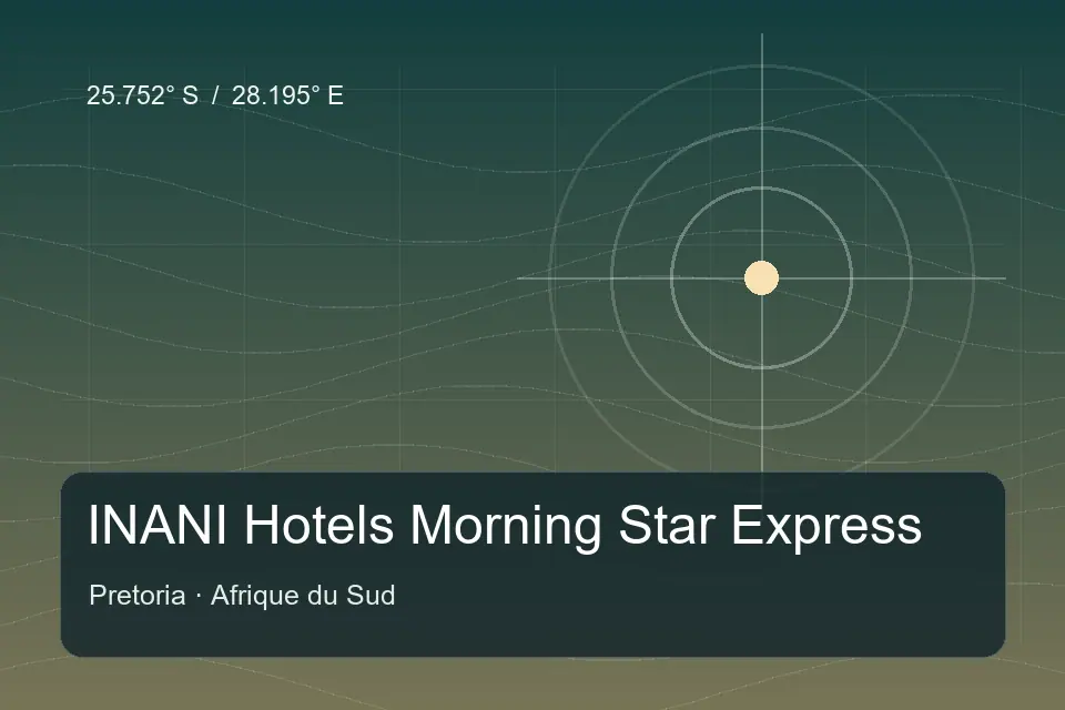 Illustrated geographic marker for INANI Hotels Morning Star Express in Pretoria