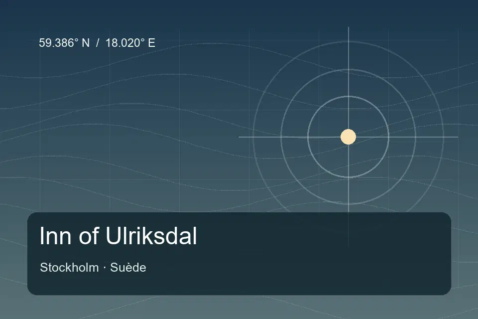 Riferimento geografico illustrato di Inn of Ulriksdal a Stockholm