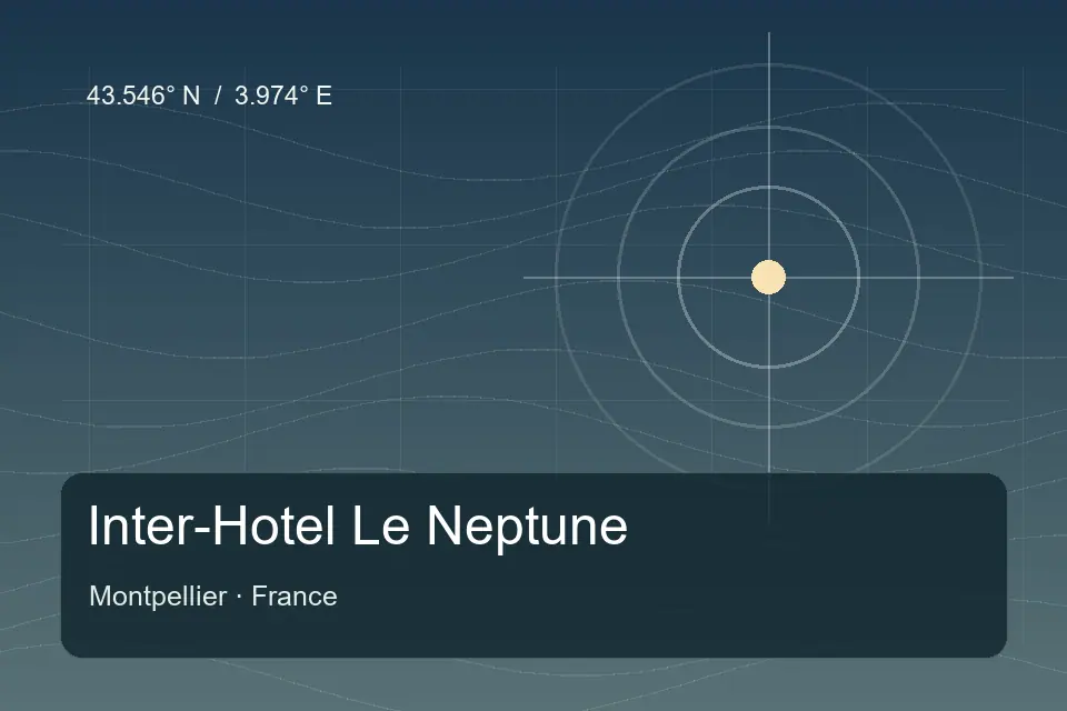 Referência geográfica ilustrada de Inter-Hotel Le Neptune em Montpellier