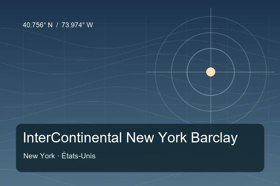 Illustrierter geografischer Orientierungspunkt für InterKontinental New York Barclay in New York