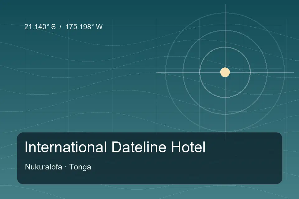 Repère géographique illustré de International Dateline Hotel à Nuku‘alofa