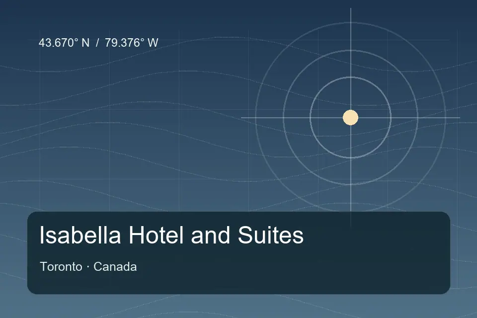 Referencia geográfica ilustrada de Isabella Hotel and Suites en Toronto