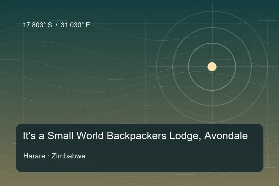 Referência geográfica ilustrada de It's a Small World Backpackers Lodge, Avondale em Harare
