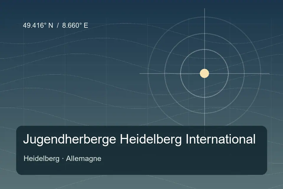 Illustrated geographic marker for Jugendherberge Heidelberg International in Heidelberg