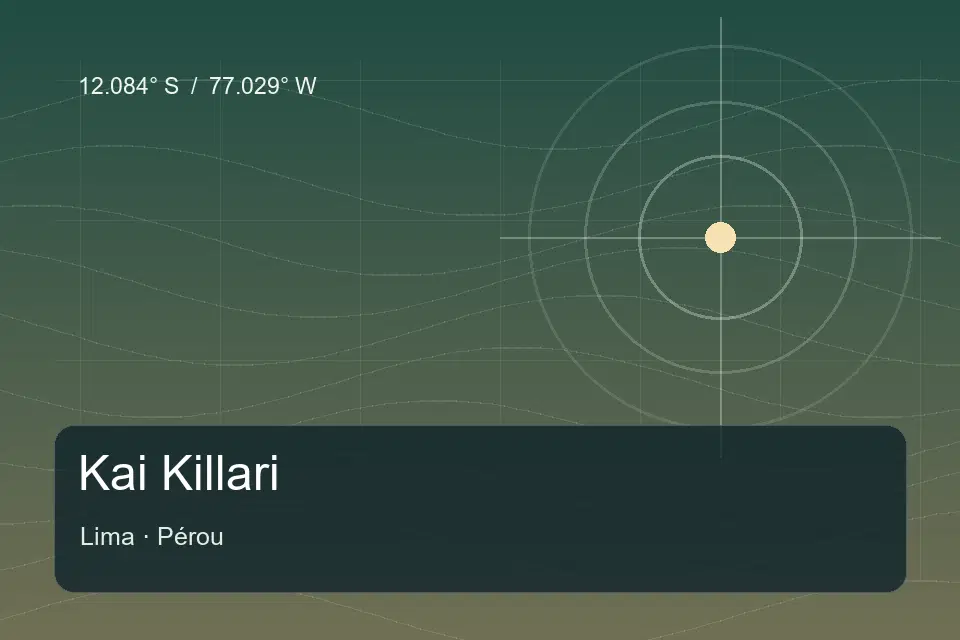 Referência geográfica ilustrada de Kai Killari em Lima