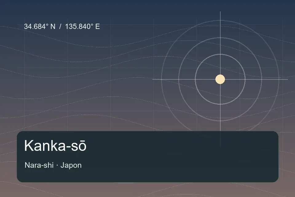 Riferimento geografico illustrato di Kanka-sō a Nara-shi