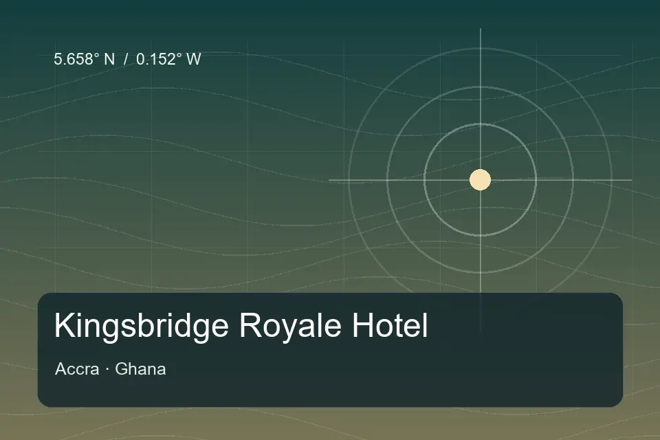 Illustrierter geografischer Orientierungspunkt für Kingsbridge Royale Hotel in Accra