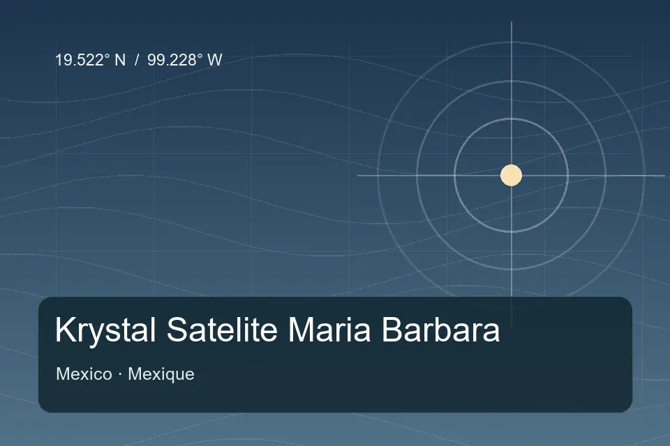 Repère géographique illustré de Krystal Satelite Maria Barbara à Mexico