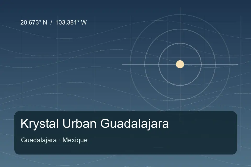 Illustrierter geografischer Orientierungspunkt für Krystal Urban Guadalajara in Guadalajara
