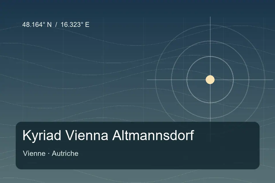 Illustrierter geografischer Orientierungspunkt für Kyriad Vienna Altmannsdorf in Vienne