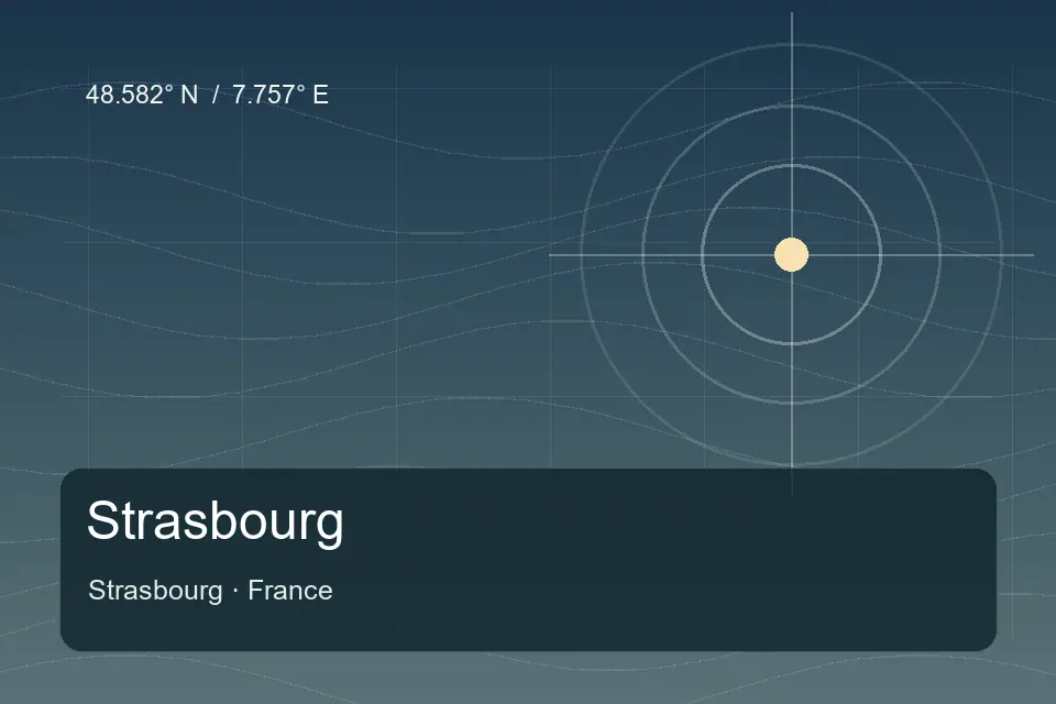 Illustrated geographic marker for L’Hôtel Roses in Strasbourg
