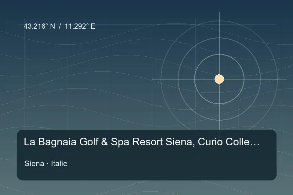 Illustrierter geografischer Orientierungspunkt für La Bagnaia Golf & Spa Resort Siena, Curio Collection by Hilton in Siena