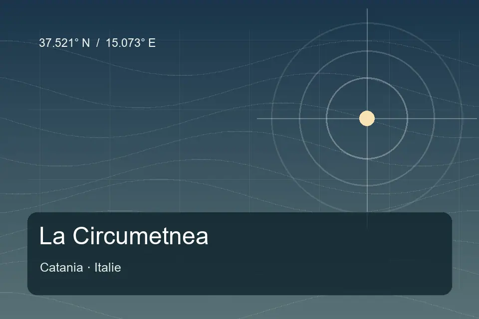 Riferimento geografico illustrato di La Circumetnea a Catania