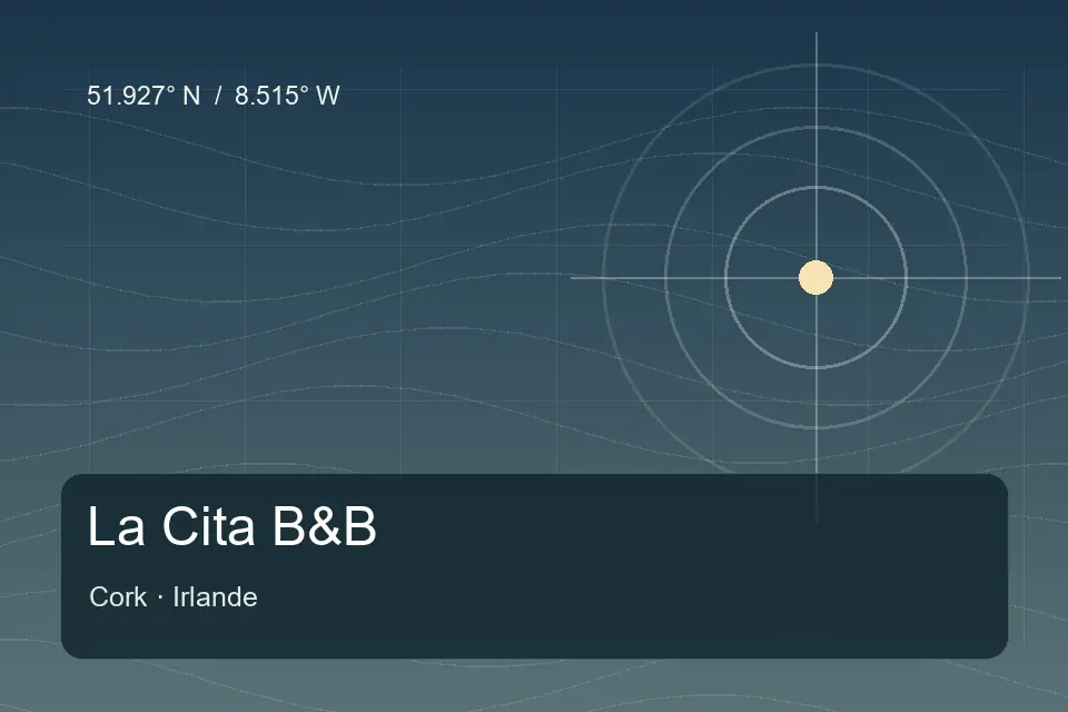 Riferimento geografico illustrato di La Cita B&B a Cork