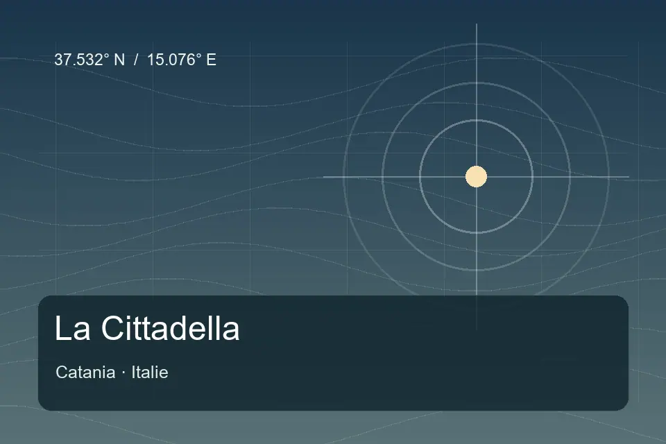 Riferimento geografico illustrato di La Cittadella a Catania