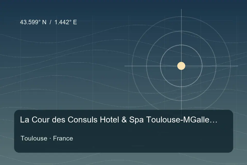 Illustrierter geografischer Orientierungspunkt für La Cour des Consuls Hotel & Spa Toulouse-MGallery in Toulouse