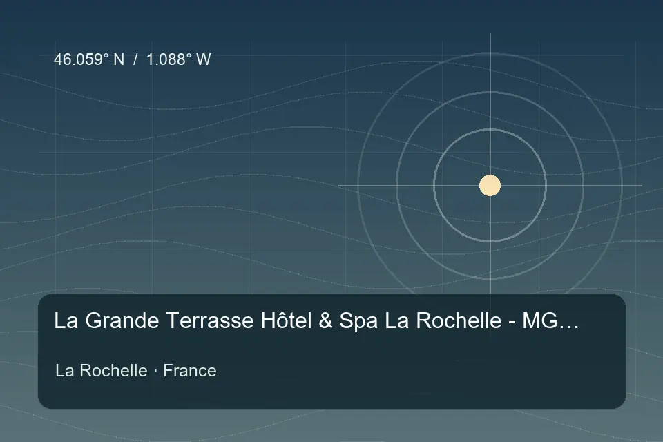Riferimento geografico illustrato di La Grande Terrasse Hôtel & Spa La Rochelle - MGallery a La Rochelle