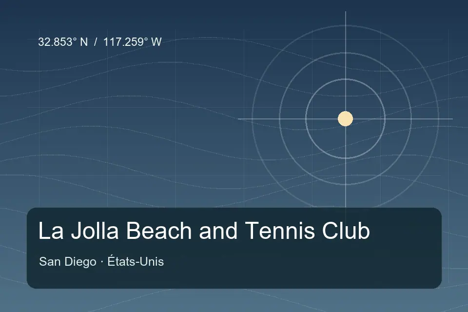 Riferimento geografico illustrato di La Jolla Beach and Tennis Club a San Diego