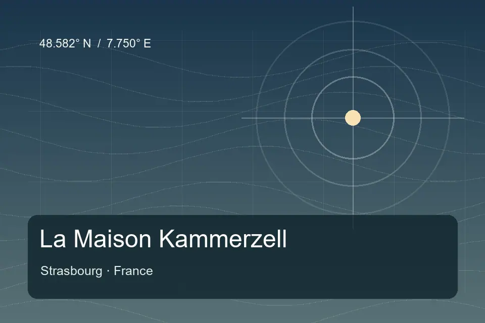 Illustrated geographic marker for La Maison Kammerzell in Strasbourg
