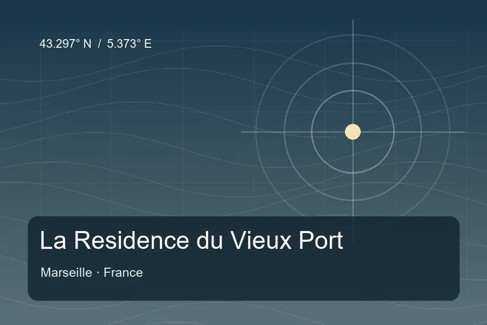Referência geográfica ilustrada de La Residence du Vieux Port em Marseille