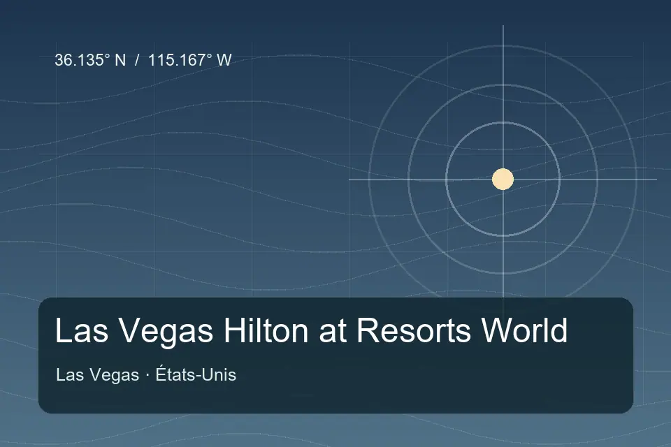 Illustrierter geografischer Orientierungspunkt für Las Vegas Hilton at Resorts World in Las Vegas