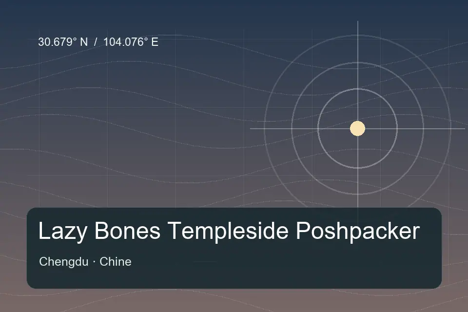 Riferimento geografico illustrato di Lazy Bones Templeside Poshpacker a Chengdu