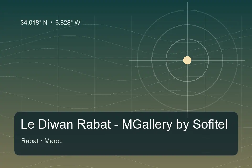 Riferimento geografico illustrato di Le Diwan Rabat - MGallery by Sofitel a Rabat