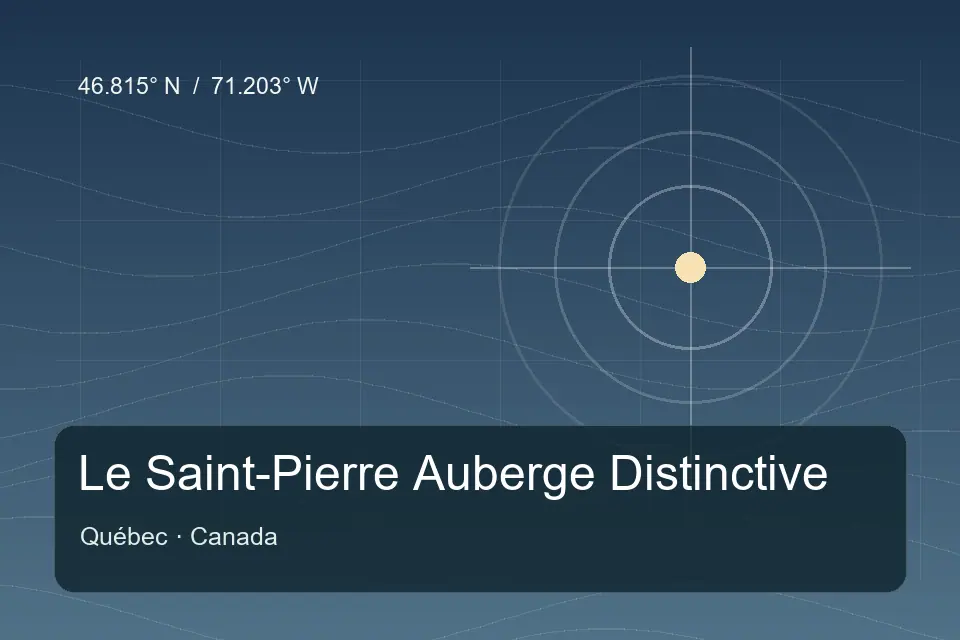 Riferimento geografico illustrato di Le Saint-Pierre Auberge Distinctive a Québec
