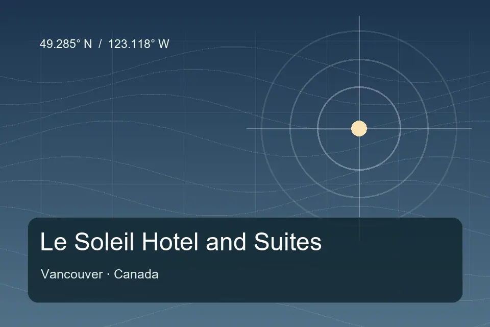 Illustrierter geografischer Orientierungspunkt für Le Soleil Hotel and Suites in Vancouver