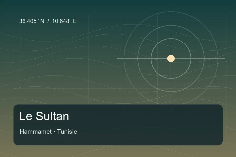 Riferimento geografico illustrato di Le Sultan a Hammamet