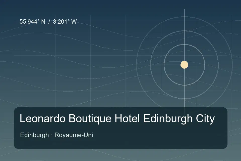 Riferimento geografico illustrato di Leonardo Boutique Hotel Edinburgh City a Edinburgh