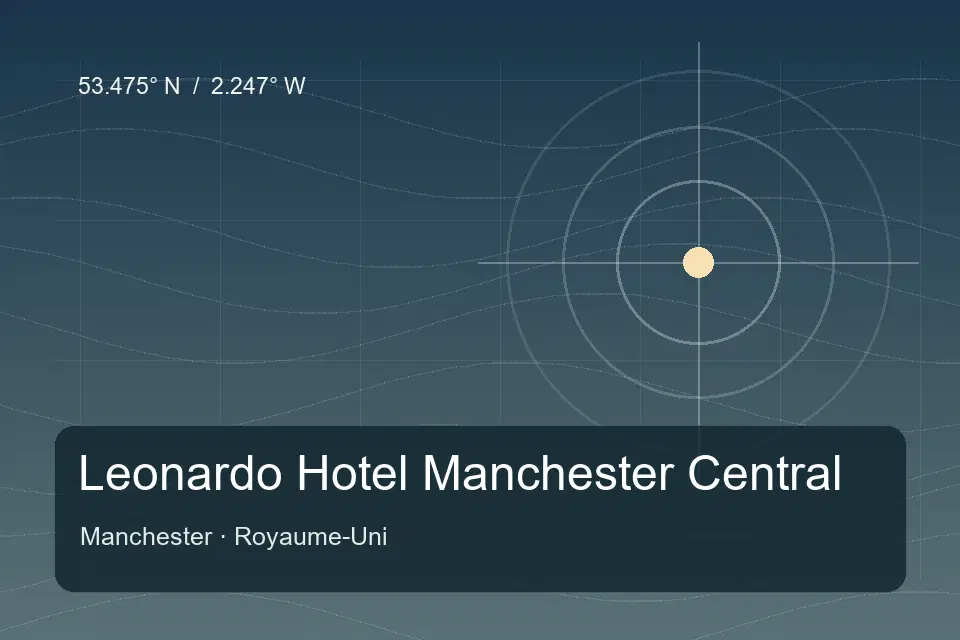Illustrierter geografischer Orientierungspunkt für Leonardo Hotel Manchester Central in Manchester