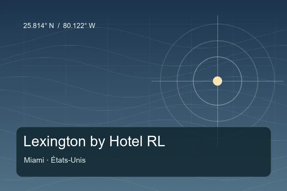 Referencia geográfica ilustrada de Lexington by Hotel RL en Miami