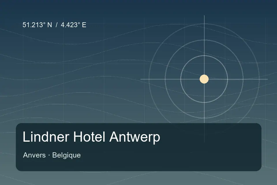 Riferimento geografico illustrato di Lindner Hotel Antwerp a Anvers