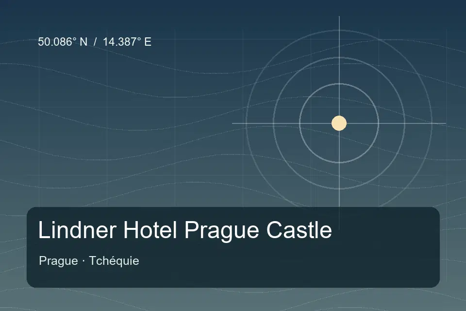 Repère géographique illustré de Lindner Hotel Prague Castle à Prague