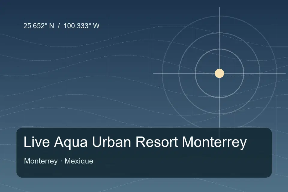 Repère géographique illustré de Live Aqua Urban Resort Monterrey à Monterrey