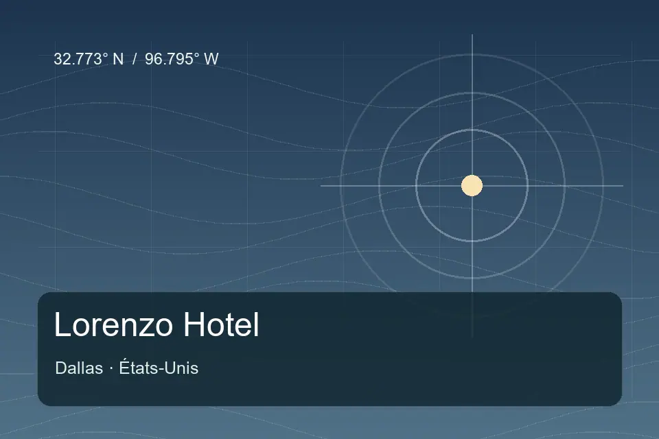 Referência geográfica ilustrada de Lorenzo Hotel em Dallas