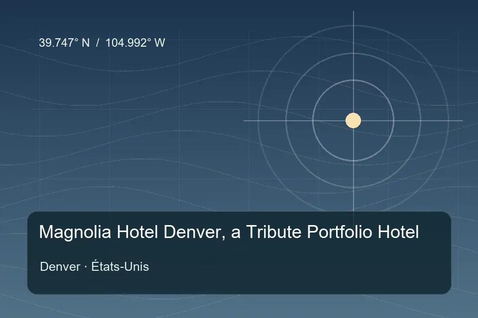 Referência geográfica ilustrada de Magnolia Hotel Denver, a Tribute Portfolio Hotel em Denver