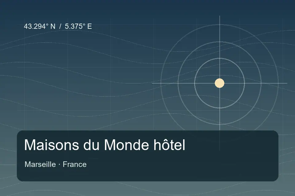 Referência geográfica ilustrada de Maisons du Mundo hôtel em Marseille
