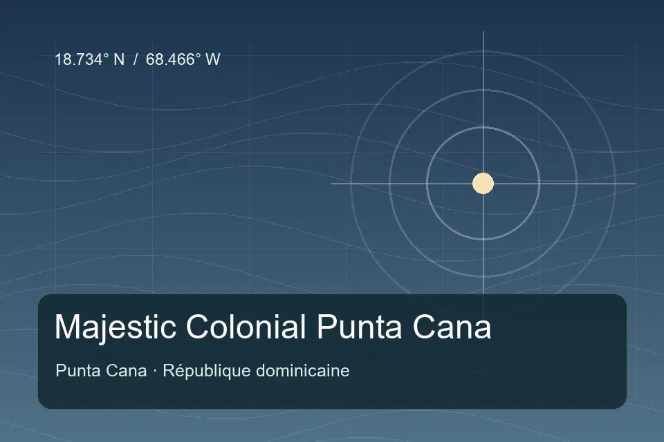 Referência geográfica ilustrada de Majestic Colonial Punta Cana em Punta Cana
