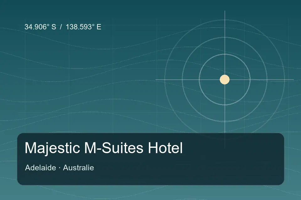 Illustrierter geografischer Orientierungspunkt für Majestic M-Suites Hotel in Adelaide