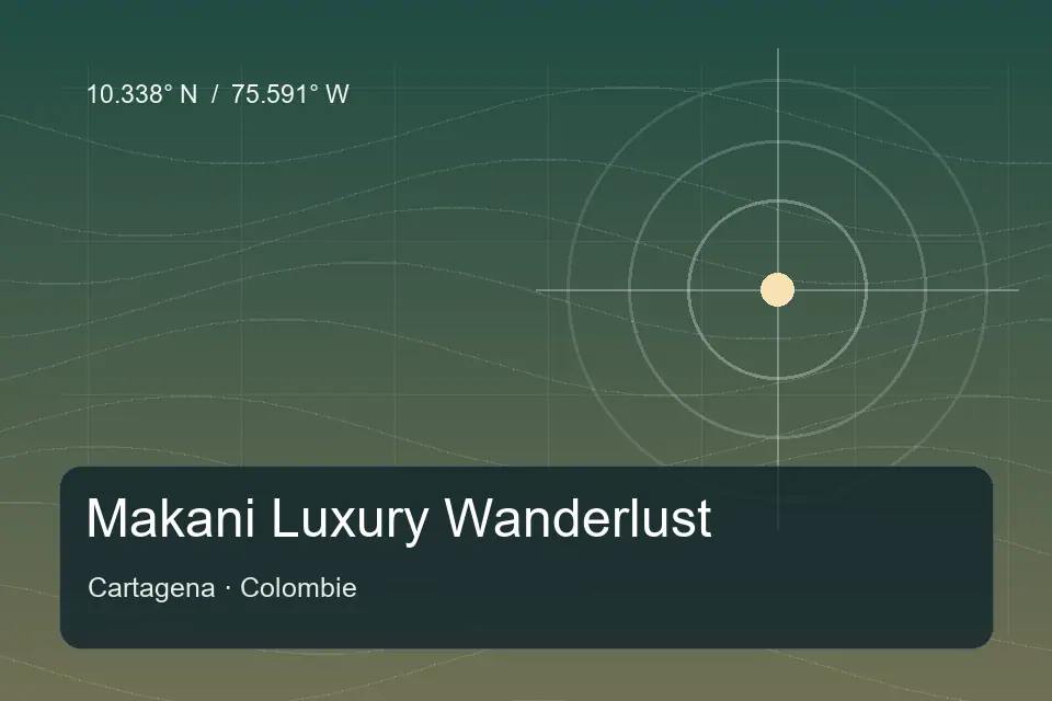 Illustrierter geografischer Orientierungspunkt für Makani Luxury Wanderlust in Cartagena