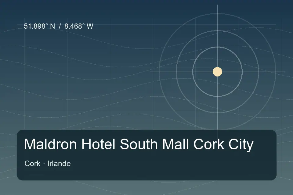 Riferimento geografico illustrato di Maldron Hotel South Mall Cork City a Cork