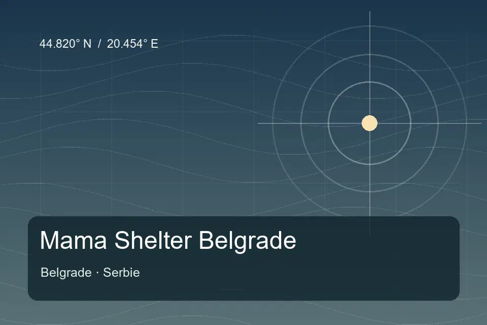 Illustrierter geografischer Orientierungspunkt für Mama Shelter Belgrade in Belgrade