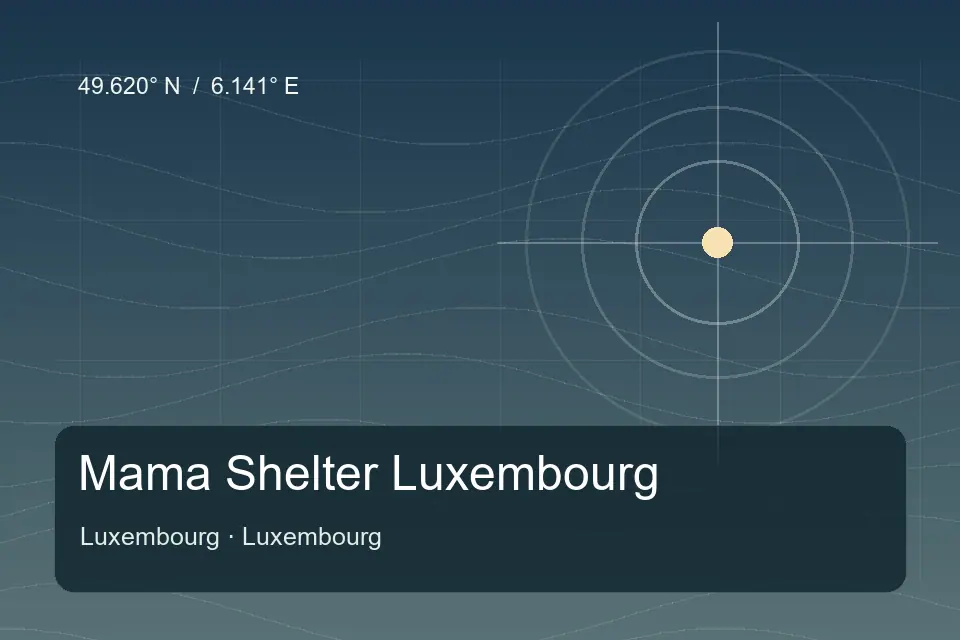 Illustrierter geografischer Orientierungspunkt für Mama Shelter Luxembourg in Luxembourg