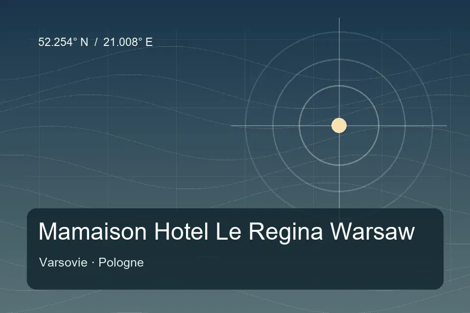 Riferimento geografico illustrato di Mamaison Hotel Le Regina Warsaw a Varsovie